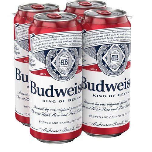 Budweiser 4 Pack, 16 Ounce Can – Wine To Deliver